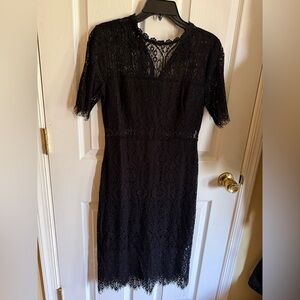 Miami Black Lace Midi Dress